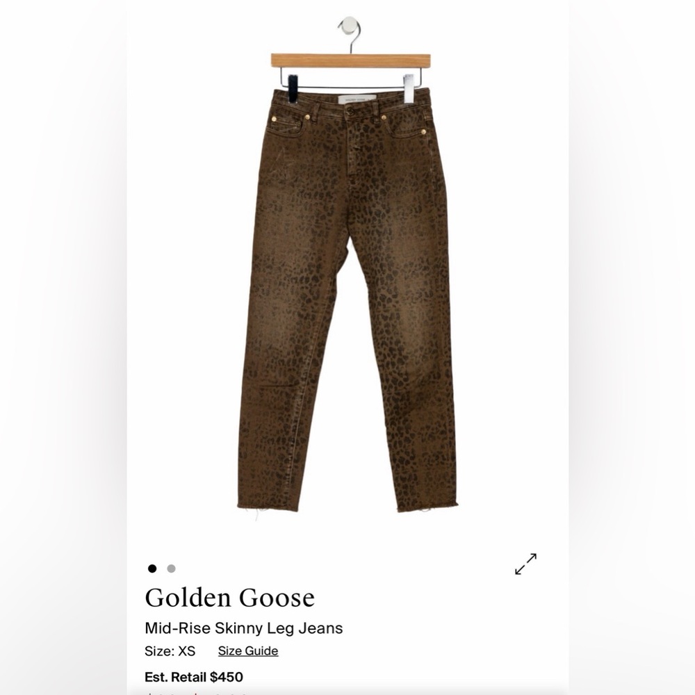 Golden Goose Leopard Print Skinny Jeans